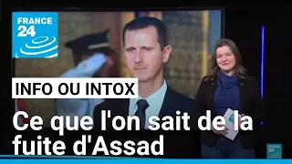 Chute d&#39;Assad : ce que l&#39;on sait de la fuite de l&#39;ancien président syrien • FRANCE 24