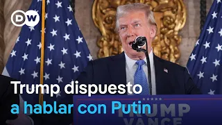 Trump dice que hablará con Putin y Zelenski para terminar guerra en Ucrania