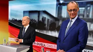 Olaf Scholz and Friedrich Merz face off in final debate ahead of German election