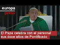 El Papa celebra con el personal sus doce años de Pontificado mientras su salud sigue estable