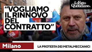 “Vogliamo il rinnovo del contratto. Governo? Assente dalla trattativa”: protesta dei metalmeccanici