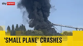 &#39;Fireball&#39; at Southend Airport after &#39;small plane&#39; crashes
