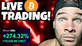 BITCOIN LIVE INSANE BITCOIN DUMP!!!!  EMERGENCY SHORT TRADE! (CRYPTO TRADING &amp; ANALYSIS!)