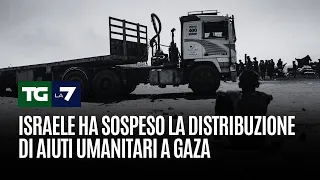 Israele ha sospeso la distribuzione di aiuti umanitari a Gaza