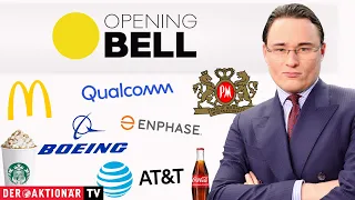 COCA-COLA CO. Opening Bell: Philip Morris, McDonald&#39;s, Coca-Cola, Boeing, AT&amp;T, Qualcomm, Starbucks, Enphase