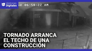 TECHO El momento en que un tornado arranca el techo de una construcción en Oklahoma