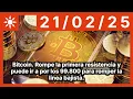 Bitcoin. Rompe la primera resistencia y puede ir a por los 99.800 para romper la linea bajista.