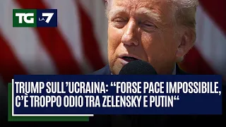 Trump sull’Ucraina: “Forse pace impossibile, c’è troppo odio tra Zelensky e Putin“