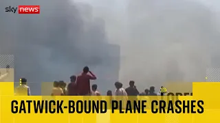 TAKE OFF BREAKING: London-bound plane with 242 on board crashes in India after takeoff