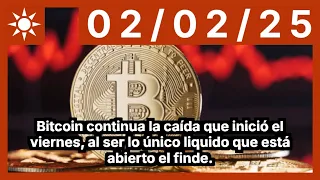 BITCOIN Bitcoin continua la caída que inició el viernes, al ser lo único liquido que está abierto el finde.