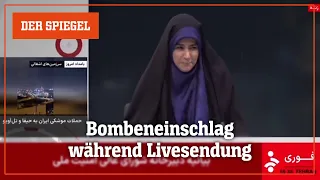 Iran-Israel-Konflikt: Bombeneinschlag während Livesendung | DER SPIEGEL