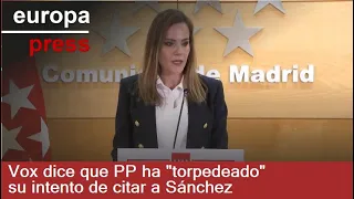 S&U PLC [CBOE] Vox dice que PP ha &quot;torpedeado&quot; su intento de citar a Sánchez en la comisión de la UCM y Gómez