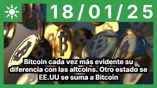 BITCOIN Bitcoin cada vez más evidente su diferencia con las altcoins. Otro estado se EE.UU se suma a Bitcoin