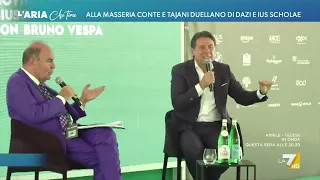 Alla masseria di Bruno Vespa Conte e Tajani duellano di dazi e ius scholae