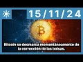 Bitcoin se desmarca momentáneamente de la corrección de las bolsas.