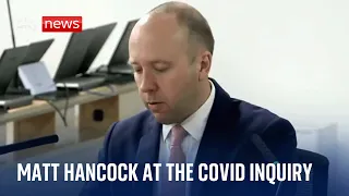 HANCOCK HOLDING CO. Former health secretary Matt Hancock gives evidence at the COVID inquiry | 16 January 2025