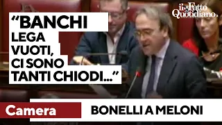 L&#39;ironia di Bonelli a Meloni: &quot;Solidarietà per banchi della Lega vuoti...oggi ci sono tanti chiodi&quot;