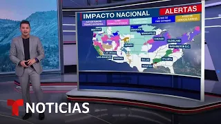 Las alertas por nieve o lluvia se extienden por casi todo el país | Noticias Telemundo