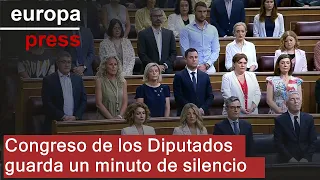 El Congreso de los Diputados guarda un minuto de silencio por el asesinato machista en Getafe