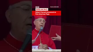 FIRST AMERICAN CORP. Robert Prevost announced as first American pope. #Pope #Vatican #BBCNews
