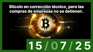 BITCOIN Bitcoin en corrección técnica, pero las compras de empresas no se detienen.