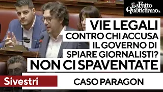 &quot;Vie legali contro chi accusa il governo di spiare i giornalisti&quot;. Silvestri: &quot;Non ci spaventate&quot;