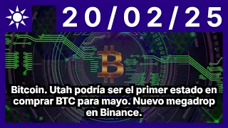 BITCOIN Bitcoin. Utah podría ser el primer estado en comprar BTC para mayo. Nuevo megadrop en Binance.