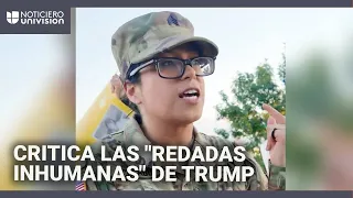 CRITICA LIMITED Veterana hispana que participó en una protesta contra ICE critica las &quot;redadas inhumanas&quot; de Trump