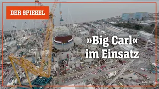 Größter Kran der Welt im Einsatz: Ein Deckel fürs Atomkraftwerk | DER SPIEGEL