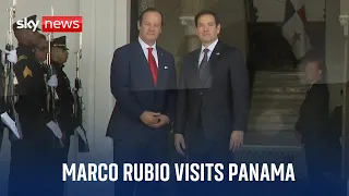 US Secretary of State Marco Rubio meets Panamanian President Jose Raul Mulino