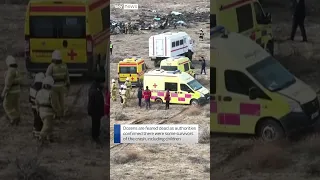 Moment passenger plane crashes in Kazakhstan