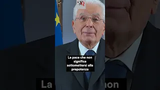 L&#39;APPELLO PER LA PACE NEL MESSAGGIO DI FINE ANNO DEL PRESIDENTE #MATTARELLA #news#shorts