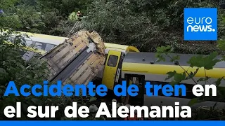 Al menos 3 muertos y decenas de heridos tras descarrilar un tren regional en el sur de Alemania