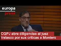 El CGPJ abre diligencias al juez Velasco por sus críticas a Irene Montero