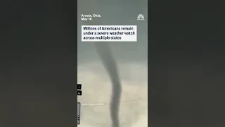 Video shows a tornado touching down in Oklahoma