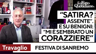 &quot;Satira assente da Sanremo&quot;, Travaglio smonta Benigni: &quot;Mi è sembrato un corazziere&quot;