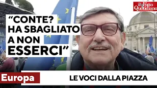 Europa, le voci dalla piazza: &quot;M5s? Un errore non esserci, qui solo bandiere della pace e dell&#39;Ue&quot;