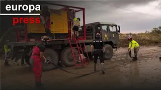 ARAGON La UME se despliega en Aragón tras la alerta roja por fuertes lluvias