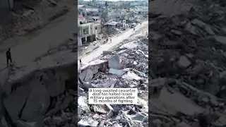 Drone video captures devastation in Rafah as displaced Palestinians return