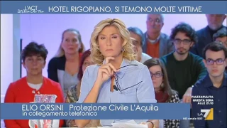 AQUILA Orsini (Protezione Civile l'Aquila) in diretta telefonica da Farindola, Hotel Rigopiano