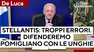 S&U PLC [CBOE] De Luca: &quot;Troppi errori su Stellantis. Difenderemo Pomigliano con le unghie e con i denti&quot;