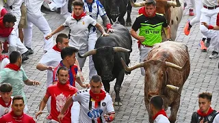 Quattro feriti nell&#39;ultima corsa dei tori al Festival di San Fermín a Pamplona