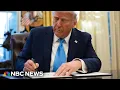 LIVE: Trump signs executive order banning trans women from women’s sports | NBC News