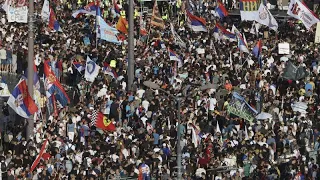 Student-led protesters in Belgrade call for snap elections in Serbia