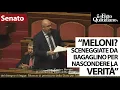 Borghi (Iv) vs Meloni: "Fa sceneggiate da Bagaglino per nascondere la verità"