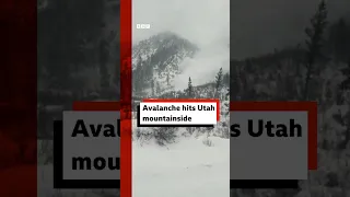 AVALANCHE Avalanche hits Utah mountainside during winter storm. #Avalanche #US #Shorts #BBCNews