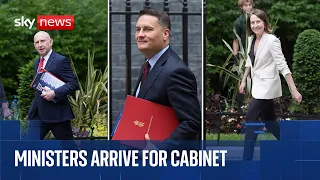 Ministers arrive at Downing Street ahead of spending review
