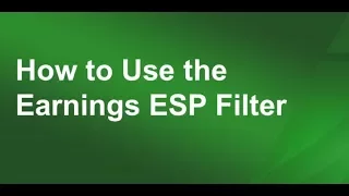 ESP RESOURCES INC. ESPIQ How to Use the Zacks Earnings ESP (Expected Surprise Prediction) Filter