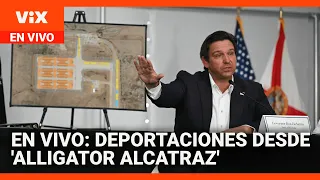 Ron DeSantis anuncia el comienzo de vuelos de deportación desde &#39;Alligator Alcatraz&#39;