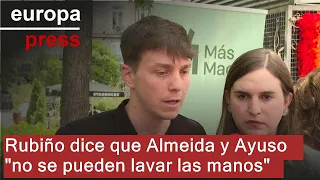 Rubiño dice que Almeida y Ayuso &quot;no se pueden lavar las manos&quot; con las personas sin hogar